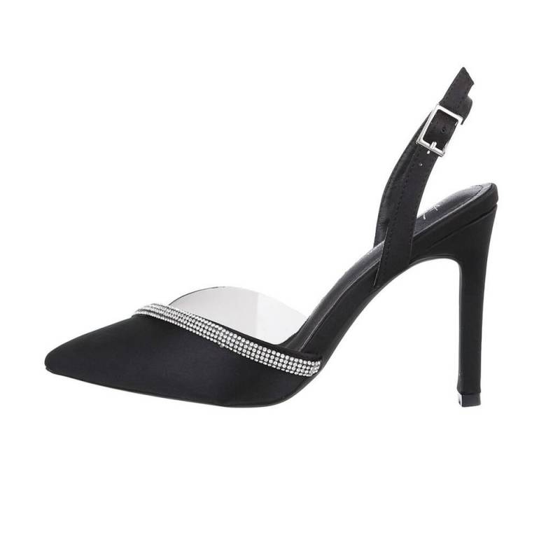 Ital-Design Damen Abendschuhe Elegant High-Heel-Pumps Pfennig-/Stilettoabsatz High Heel Pumps in Schwarz von Ital-Design
