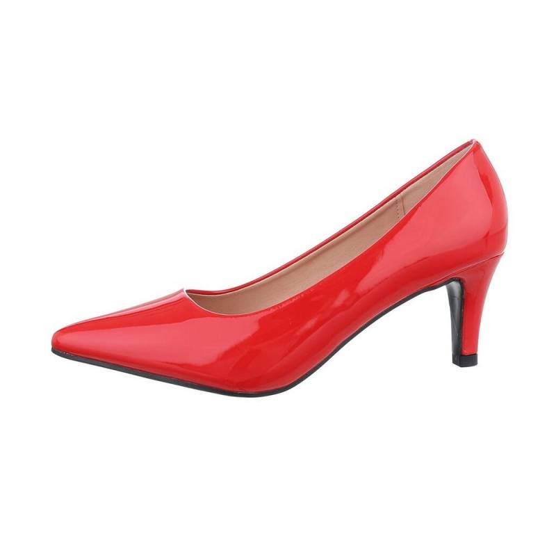 Ital-Design Damen Abendschuhe Elegant Pumps (85744302) Pfennig-/Stilettoabsatz Klassische Pumps in Rot von Ital-Design