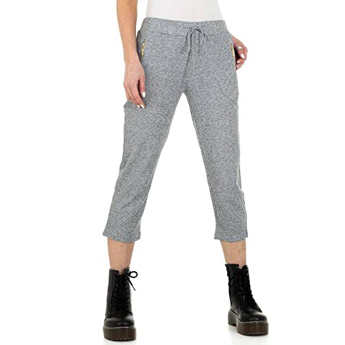 Ital Design Damen Capri Hose Metrofive Gr. L Grau von Ital Design