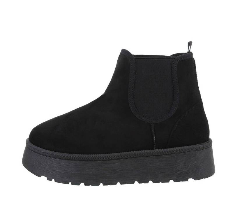 Ital-Design Damen Chelsea Freizeit Snowboots (84648220) Flach Chelsea Boots in Schwarz von Ital-Design