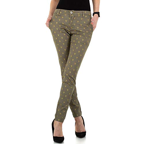 Ital Design Damen Chino Hose Place du Jour Gr. 34 Khaki von Ital Design