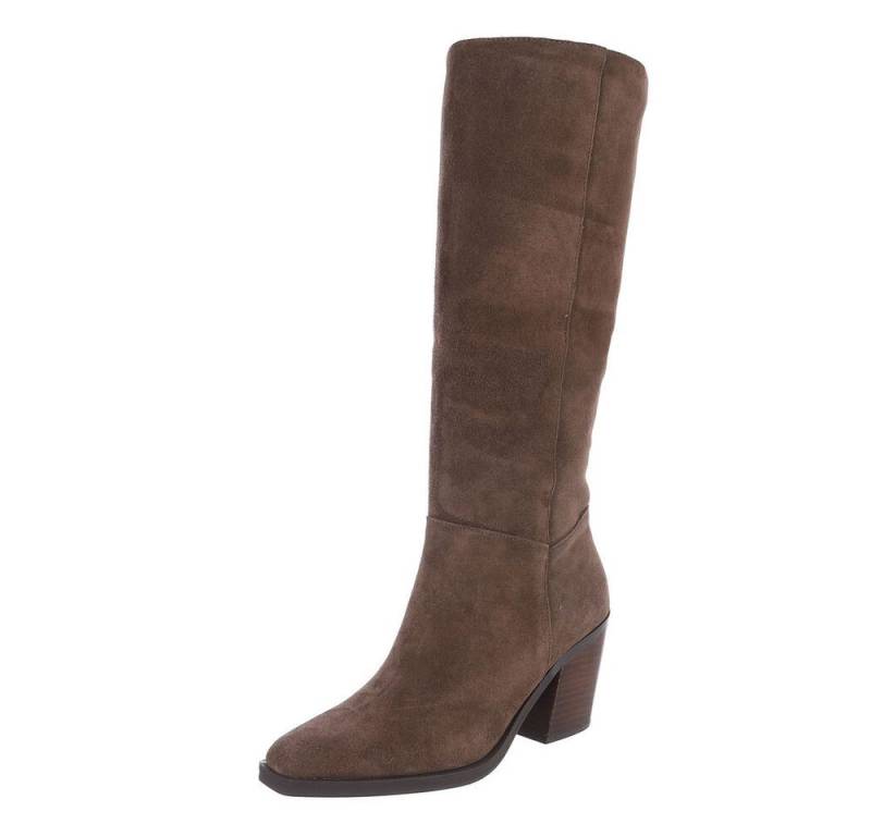 Ital-Design Damen Cowboyboots Western Westernstiefel (87284173) Blockabsatz High-Heel Stiefel in Braun von Ital-Design