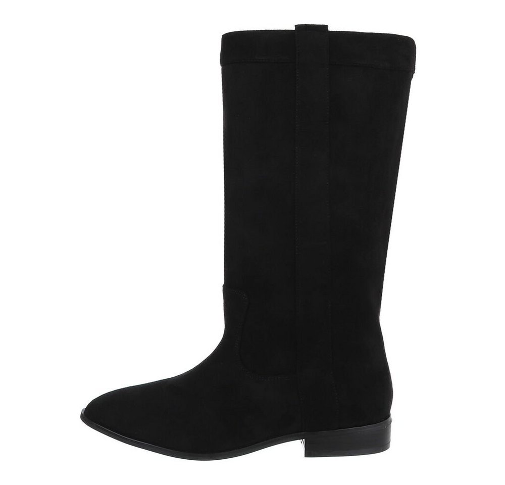 Ital-Design Damen Cowboyboots Western Westernstiefel Blockabsatz Flache Stiefel in Schwarz Ital-Design Damen Cowboyboots Western Westernstiefel Blockabsatz Flache Stiefel in Schwarz von Ital-Design