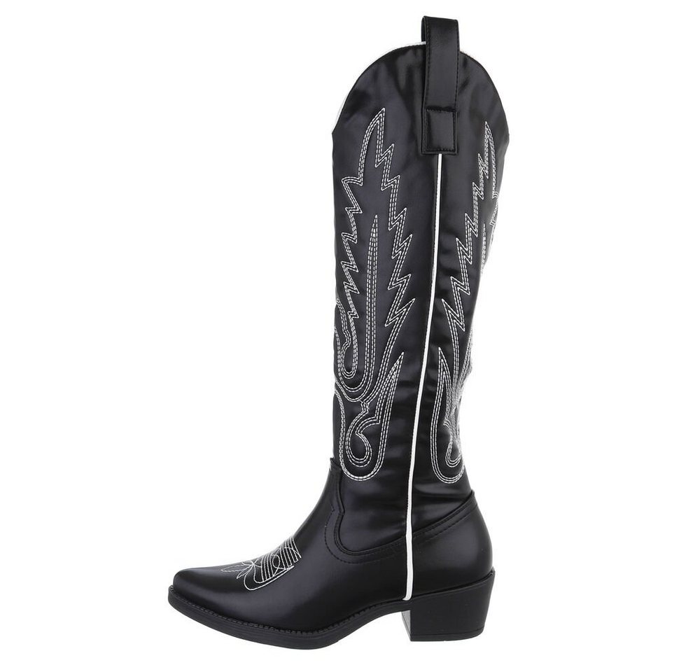 Ital-Design Damen Cowboyboots Western Westernstiefel Blockabsatz Western- & Bikerstiefel in Schwarz Ital-Design Damen Cowboyboots Western Westernstiefel Blockabsatz Western- & Bikerstiefel in Schwarz von Ital-Design