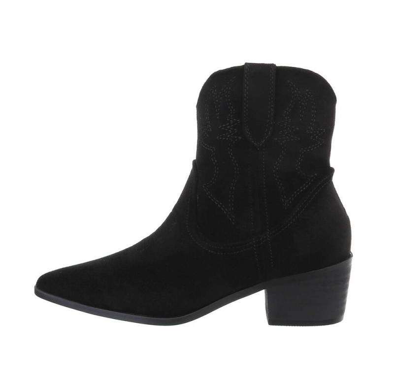 Ital-Design Damen Cowboyboots Western Westernstiefelette Blockabsatz Western- & Bikerboots in Schwarz Ital-Design Damen Cowboyboots Western Westernstiefelette Blockabsatz Western- & Bikerboots in Schwarz von Ital-Design