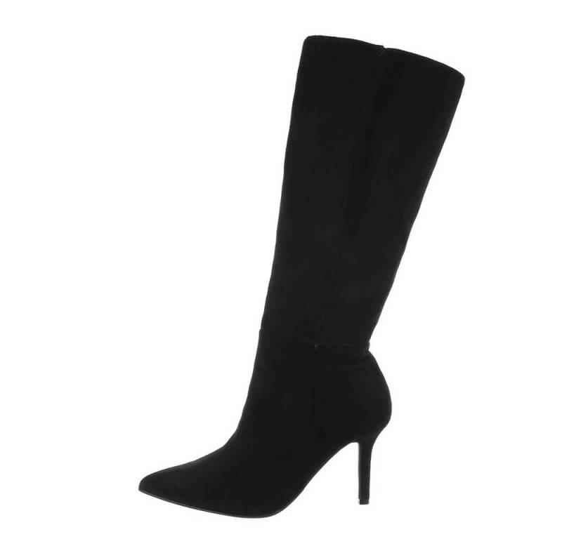Ital-Design Damen Elegant High-Heel-Stiefel Pfennig-/Stilettoabsatz High-Heel Stiefel in Schwarz von Ital-Design