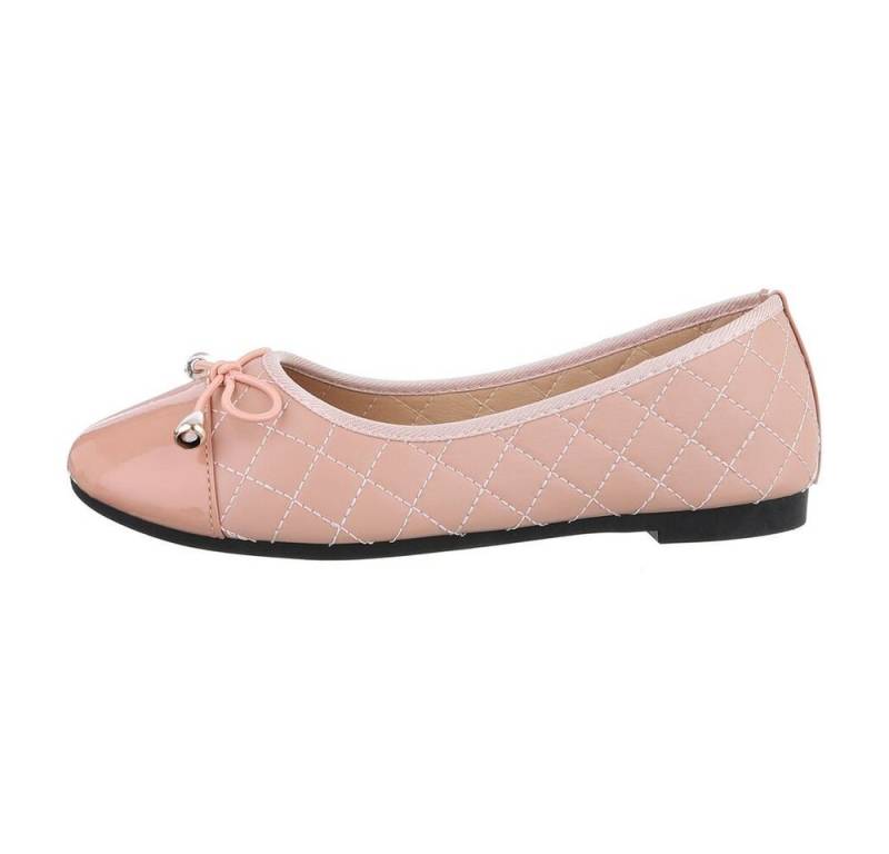Ital-Design Damen Freizeit Ballerina (85894055) Blockabsatz Klassische Ballerinas in Altrosa von Ital-Design