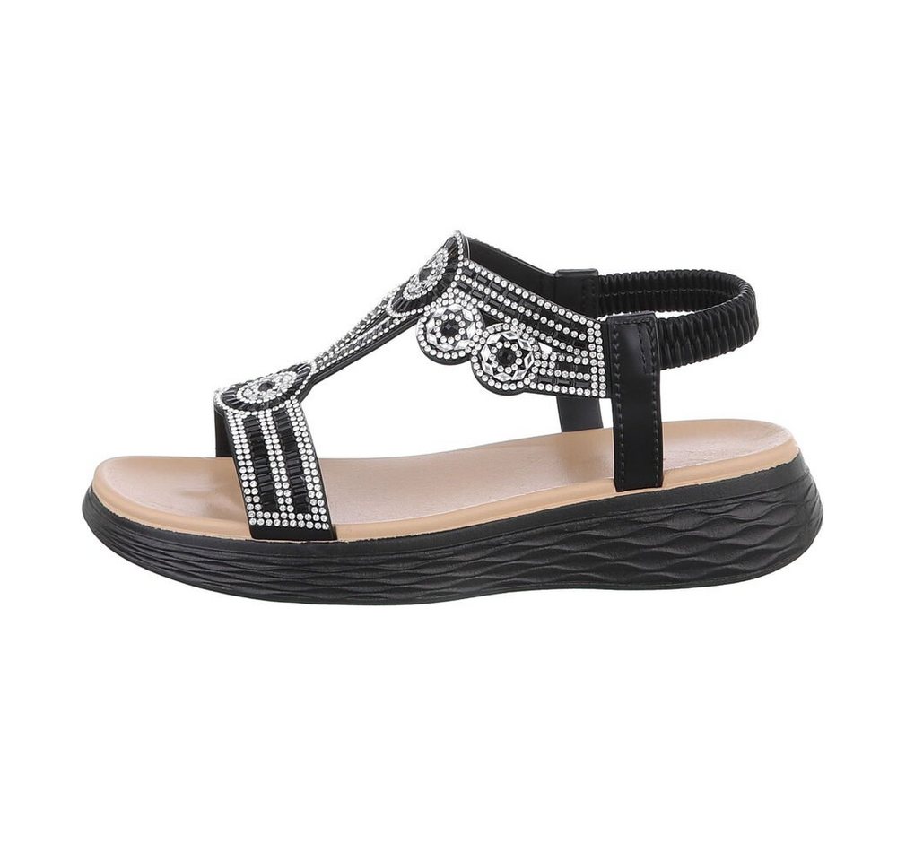 Ital-Design Damen Freizeit Keilsandalette Keilabsatz/Wedge Keilsandaletten in Schwarz Ital-Design Damen Freizeit Keilsandalette Keilabsatz/Wedge Keilsandaletten in Schwarz von Ital-Design
