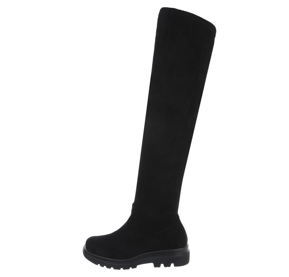 Ital-Design Damen Freizeit Overkneestiefel Blockabsatz Overknees in Schwarz Ital-Design Damen Freizeit Overkneestiefel Blockabsatz Overknees in Schwarz von Ital-Design