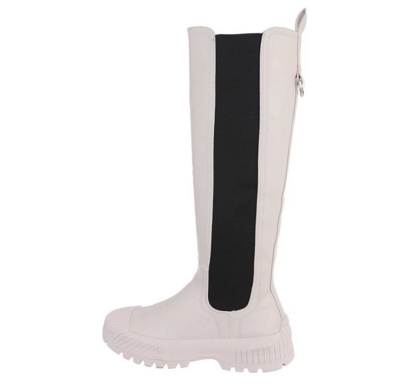 Ital-Design Damen Freizeit Plateaustiefel (78060020) Flach Plateaustiefel in Beige von Ital-Design