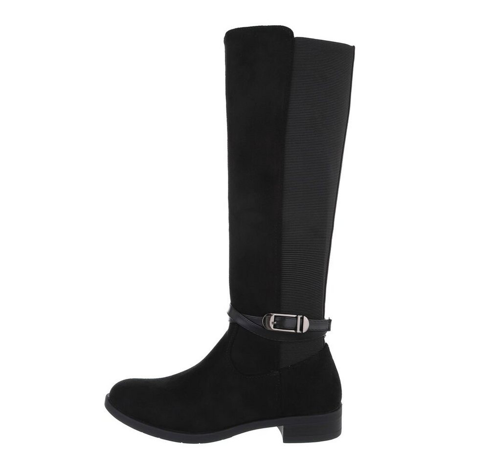 Ital-Design Damen Freizeit Stiefel Blockabsatz Flache Stiefel in Schwarz Ital-Design Damen Freizeit Stiefel Blockabsatz Flache Stiefel in Schwarz von Ital-Design