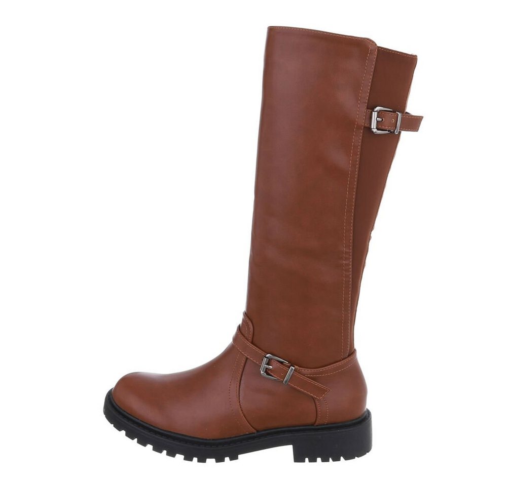 Ital-Design Damen Freizeit Stiefel Blockabsatz Klassische Stiefel in Camel Ital-Design Damen Freizeit Stiefel Blockabsatz Klassische Stiefel in Camel von Ital-Design