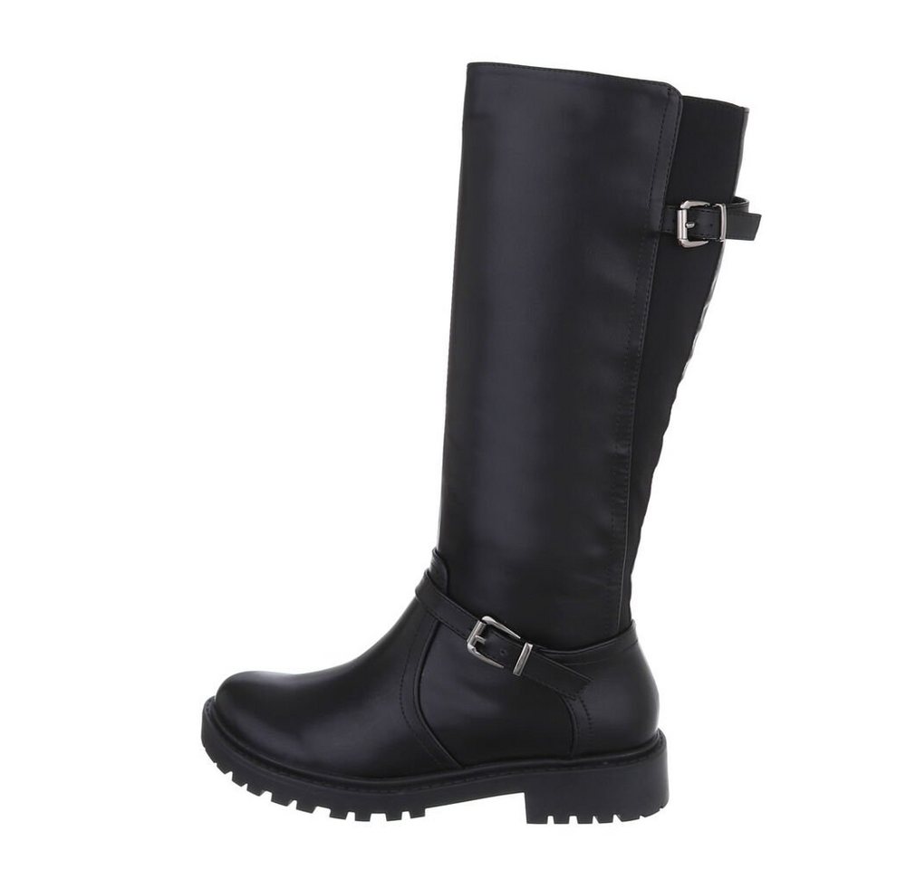 Ital-Design Damen Freizeit Stiefel Blockabsatz Klassische Stiefel in Schwarz Ital-Design Damen Freizeit Stiefel Blockabsatz Klassische Stiefel in Schwarz von Ital-Design