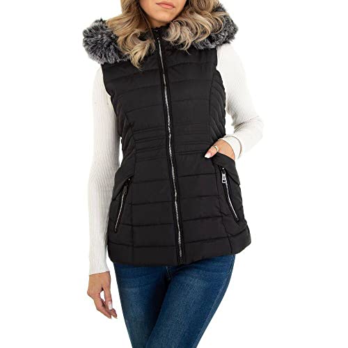 Ital Design Damen GEFÜTTERT Kapuze (ABNEHMBAR) Reissverschluss Jacke EGRET Gr. S Schwarz von Ital Design