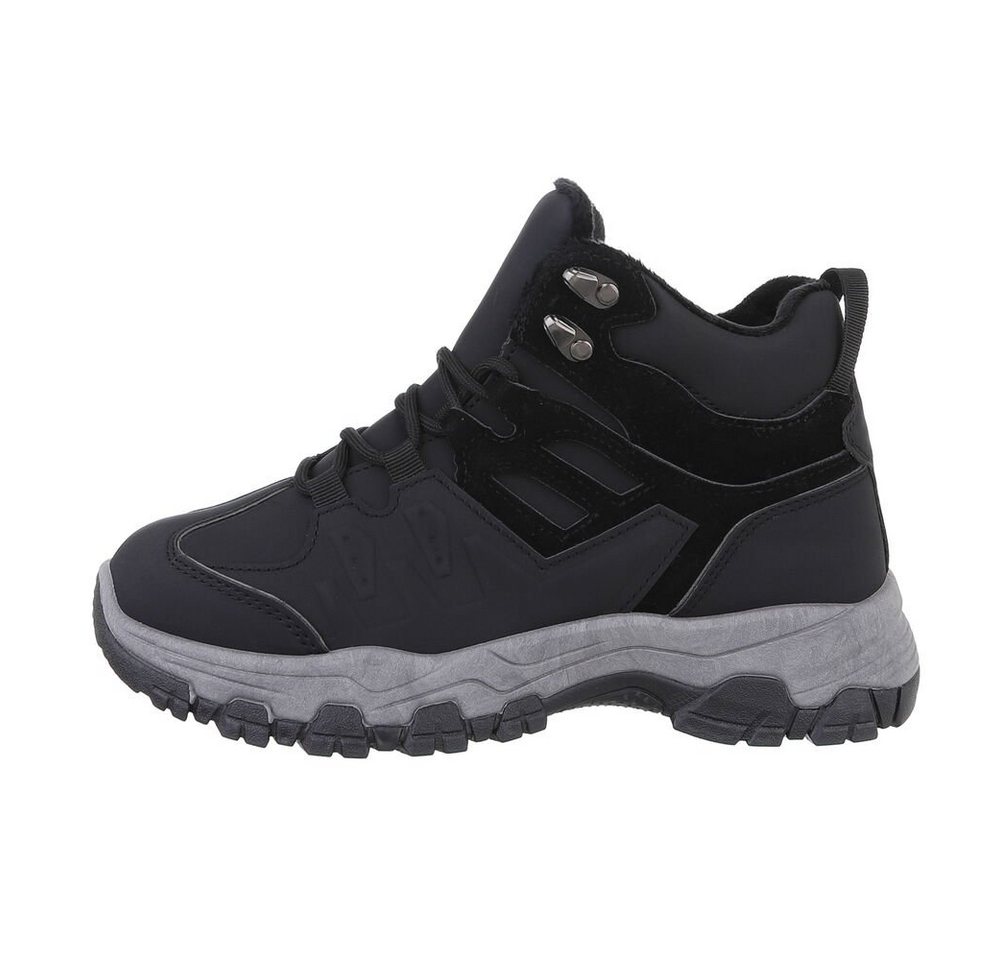 Ital-Design Damen High-Top Freizeit Sneakerboots Flach Sneakers High in Schwarz Ital-Design Damen High-Top Freizeit Sneakerboots Flach Sneakers High in Schwarz von Ital-Design
