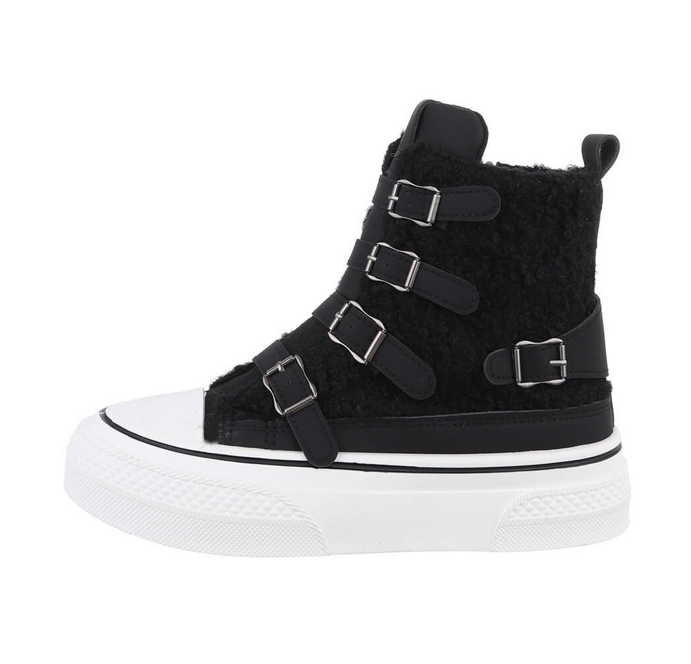 Ital-Design Damen High-Top Freizeit Sneakerboots Flach Sneakers High in Schwarz Ital-Design Damen High-Top Freizeit Sneakerboots Flach Sneakers High in Schwarz von Ital-Design