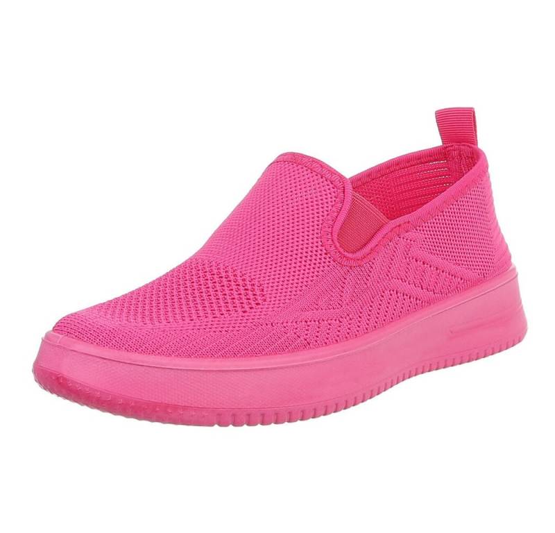 Ital-Design Damen Low-Top Freizeit Slipper (88843566) Flach Sneakers Low in Pink von Ital-Design