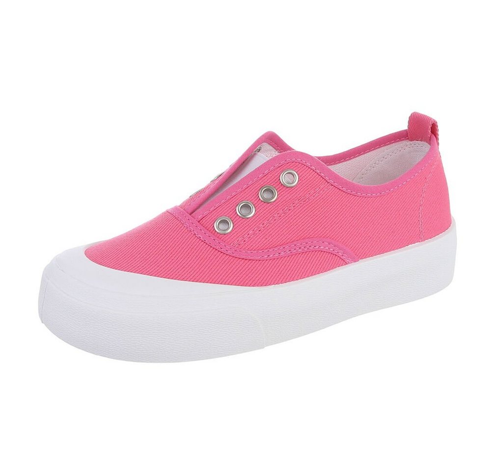Ital-Design Damen Low-Top Freizeit Sneaker (79591128) Flach Sneakers Low in Pink von Ital-Design