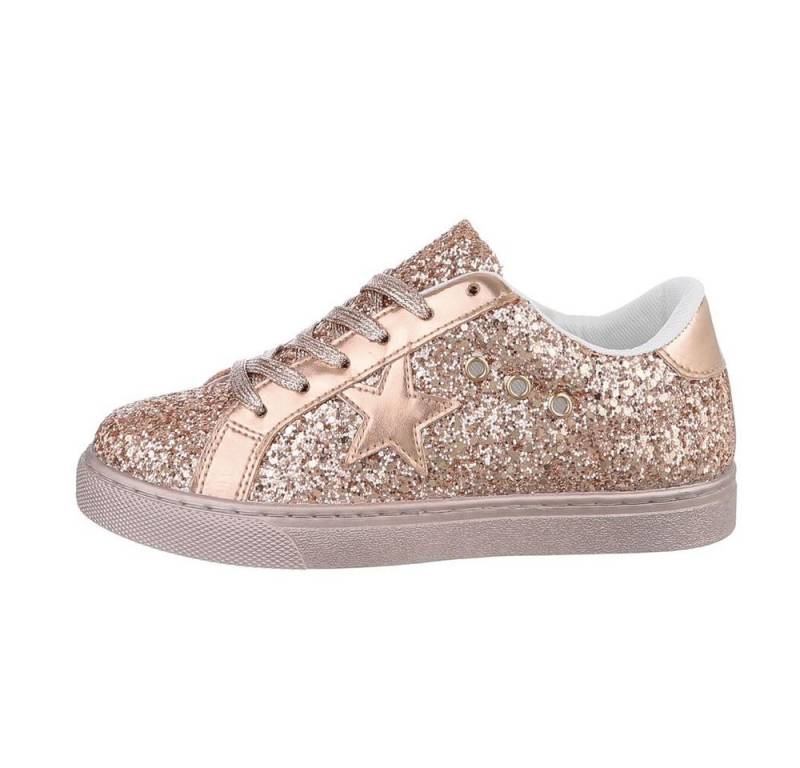 Ital-Design Damen Low-Top Freizeit Sneaker (84556813) Flach Sneakers Low in Roségold von Ital-Design