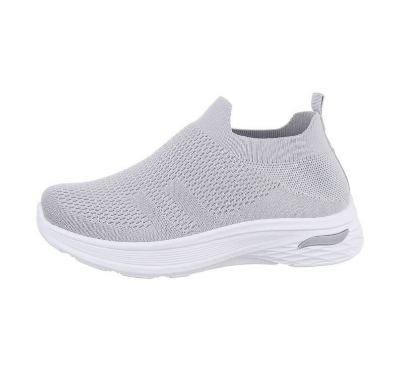 Ital-Design Damen Low-Top Freizeit Sneaker (85698337) Flach Sneakers Low in Grau von Ital-Design