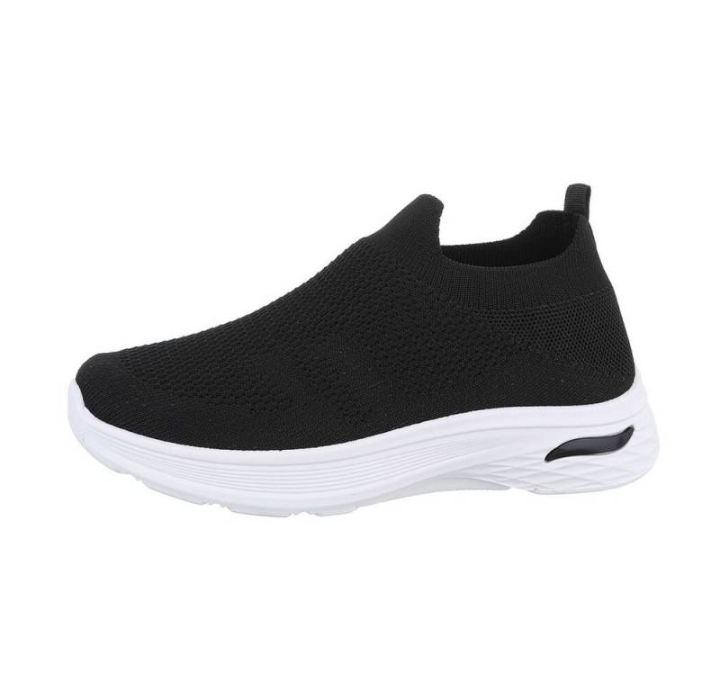 Ital-Design Damen Low-Top Freizeit Sneaker (85698343) Flach Sneakers Low in Schwarz von Ital-Design