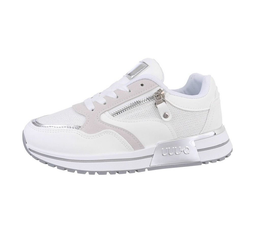 Ital-Design Damen Low-Top Freizeit Sneaker (85878164) Flach Sneakers Low in Weiß von Ital-Design