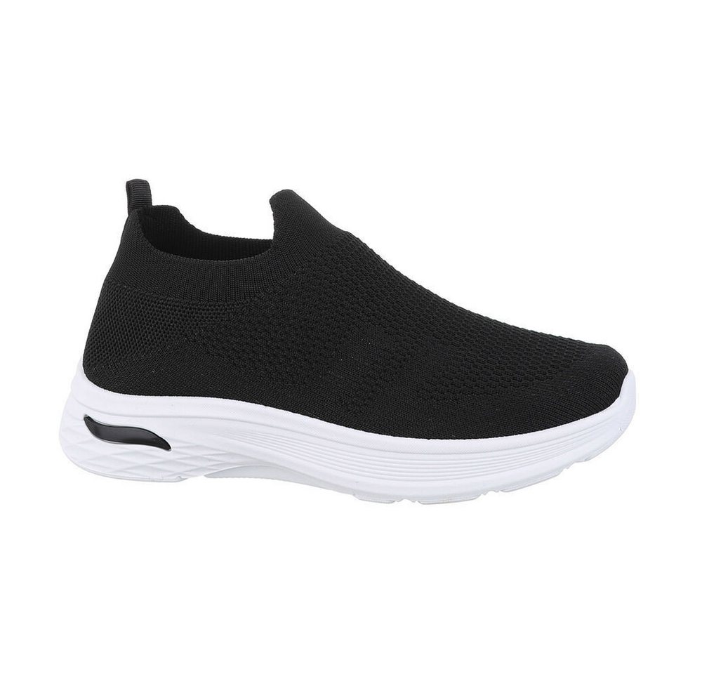 Ital-Design Damen Low-Top Freizeit Sneaker (86594206) Flach Sneakers Low in Schwarz von Ital-Design