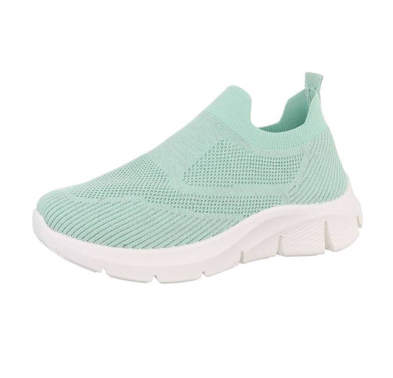 Ital-Design Damen Low-Top Freizeit Sneaker (86706702) Keilabsatz/Wedge Sneakers Low in Grün von Ital-Design