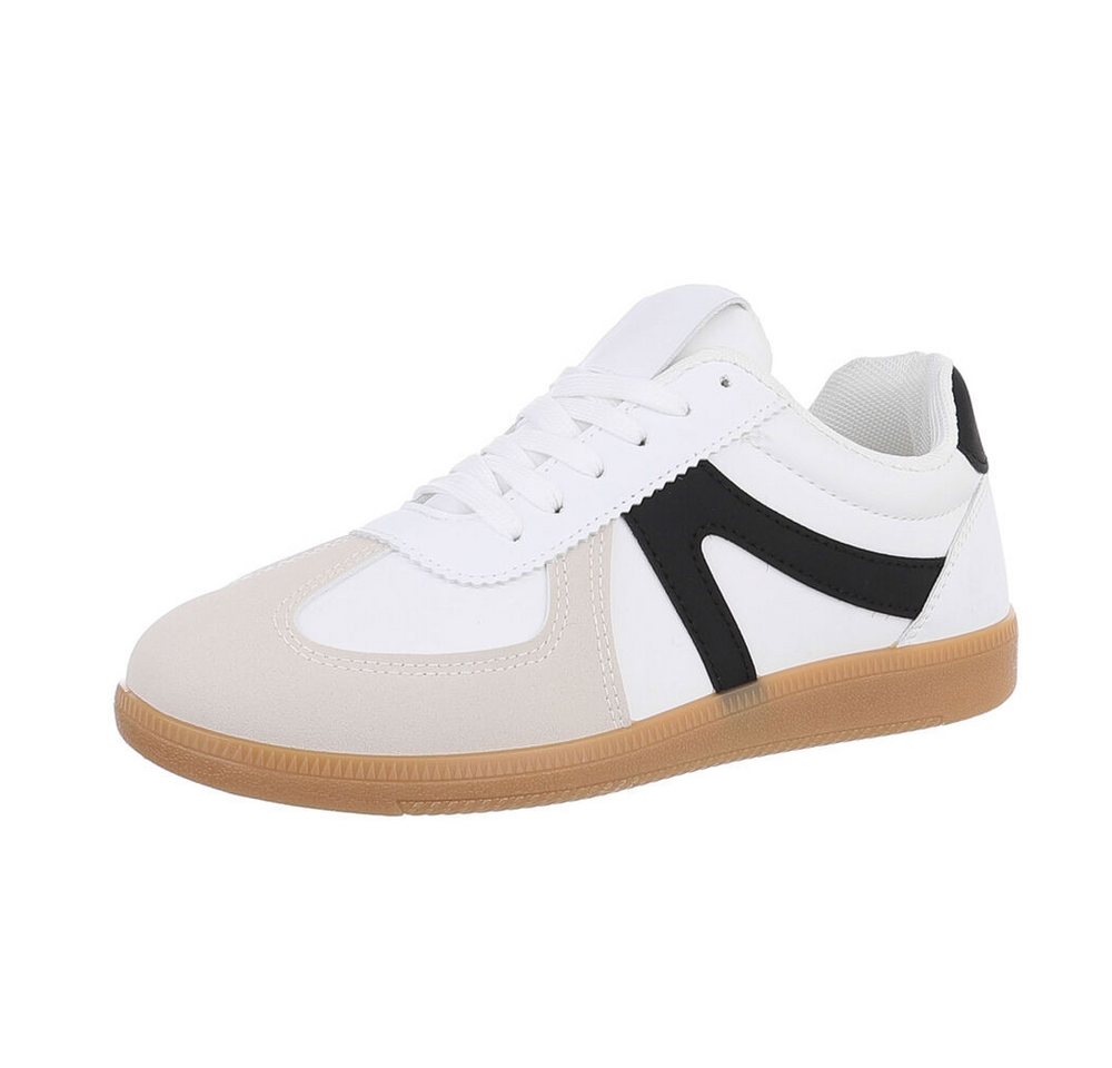 Ital-Design Damen Low-Top Freizeit Sneaker (87118313) Flach Sneakers Low in Weiß von Ital-Design