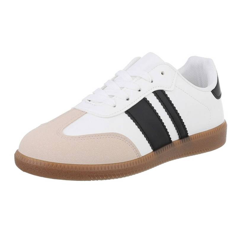 Ital-Design Damen Low-Top Freizeit Sneaker (88519304) Flach Sneakers Low in Weiß von Ital-Design