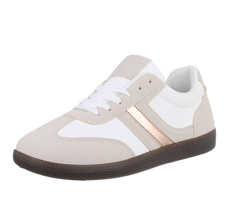 Ital-Design Damen Low-Top Freizeit Sneaker (88519405) Flach Sneakers Low in Weiß von Ital-Design