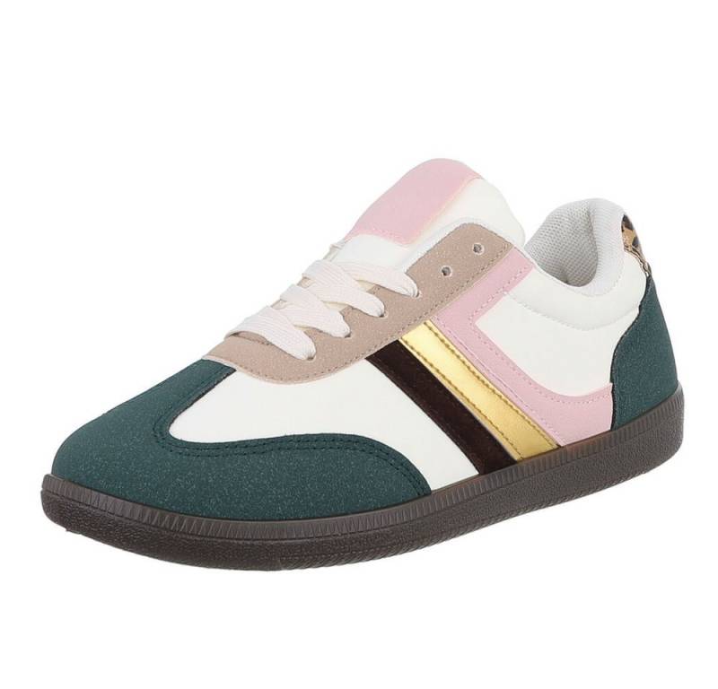 Ital-Design Damen Low-Top Freizeit Sneaker (88519409) Flach Sneakers Low in Grün von Ital-Design