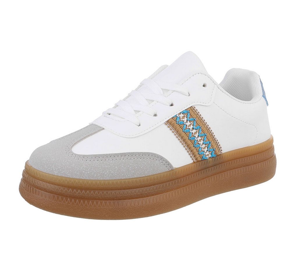 Ital-Design Damen Low-Top Freizeit Sneaker (88577504) Flach Sneakers Low in Grau von Ital-Design
