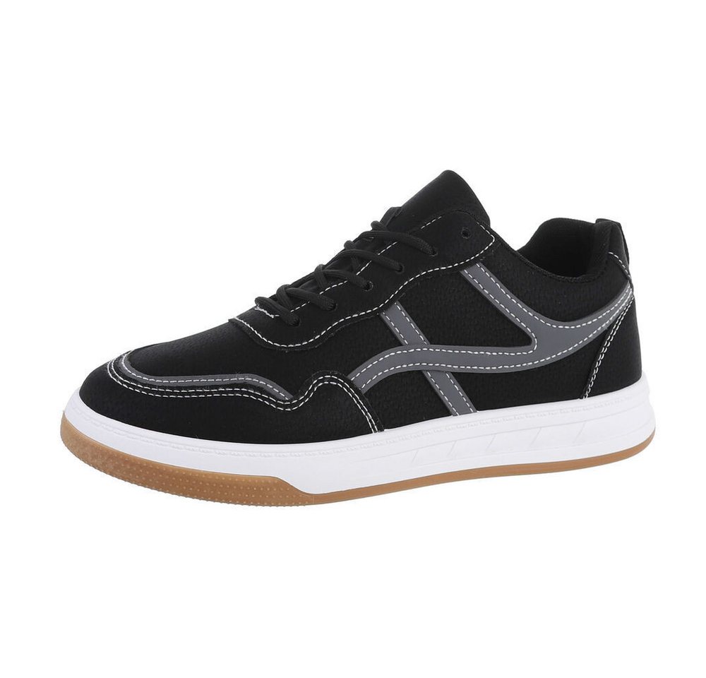 Ital-Design Damen Low-Top Freizeit Sneaker (88791733) Flach Sneakers Low in Schwarz von Ital-Design