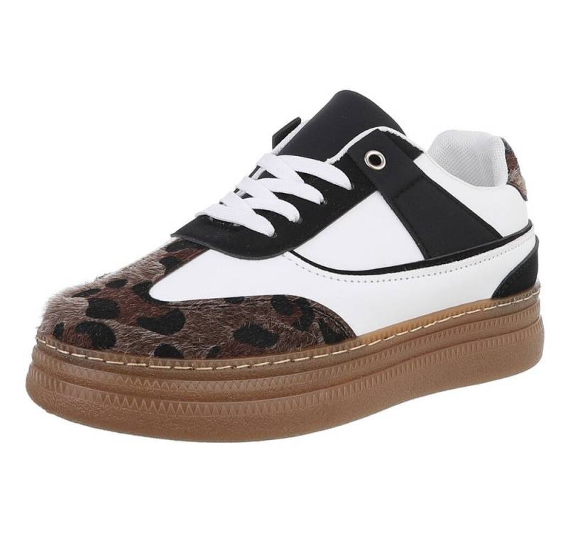 Ital-Design Damen Low-Top Freizeit Sneaker (88828155) Keilabsatz/Wedge Sneakers Low in Schwarz von Ital-Design