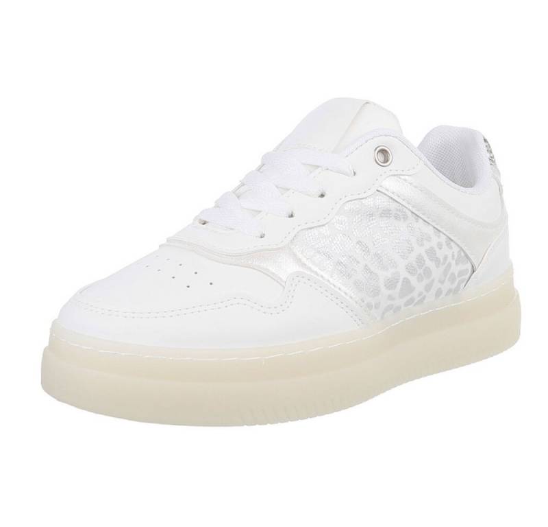 Ital-Design Damen Low-Top Freizeit Sneaker (88828169) Keilabsatz/Wedge Sneakers Low in Weiß von Ital-Design
