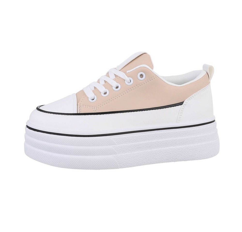 Ital-Design Damen Low-Top Freizeit Sneaker Flach Sneakers Low in Beige Ital-Design Damen Low-Top Freizeit Sneaker Flach Sneakers Low in Beige von Ital-Design