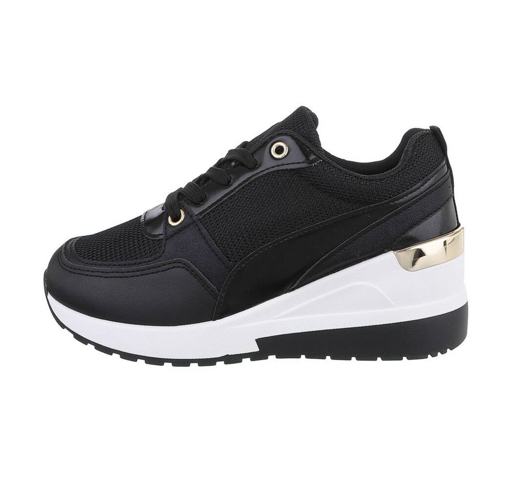Ital-Design Damen Low-Top Freizeit Sneaker Keilabsatz/Wedge Sneakers Low in Schwarz Ital-Design Damen Low-Top Freizeit Sneaker Keilabsatz/Wedge Sneakers Low in Schwarz von Ital-Design
