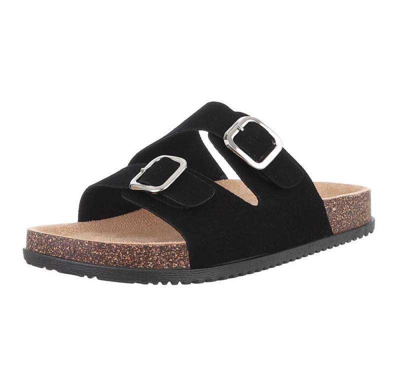 Ital-Design Damen Mules Freizeit Plateausandaletten von Ital-Design