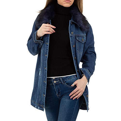 Ital Design Damen Oversized Jeans Jacke M.Sara Denim Gr. L Blau von Ital Design