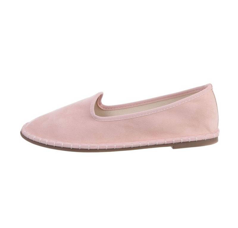 Ital-Design Damen Schlupfschuhe Freizeit Slipper Flach Slipper in Altrosa von Ital-Design