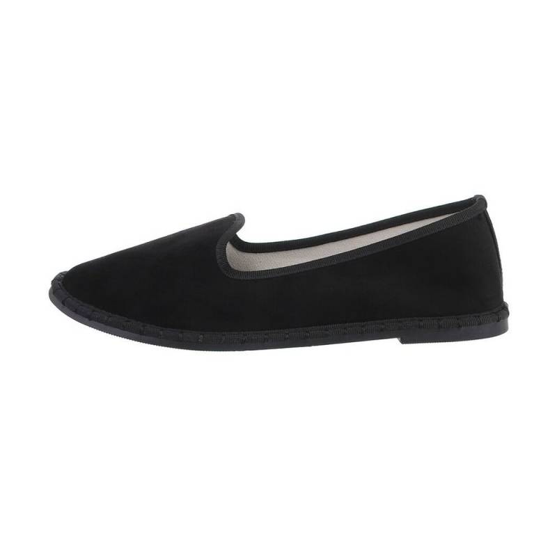 Ital-Design Damen Schlupfschuhe Freizeit Slipper Flach Slipper in Schwarz von Ital-Design