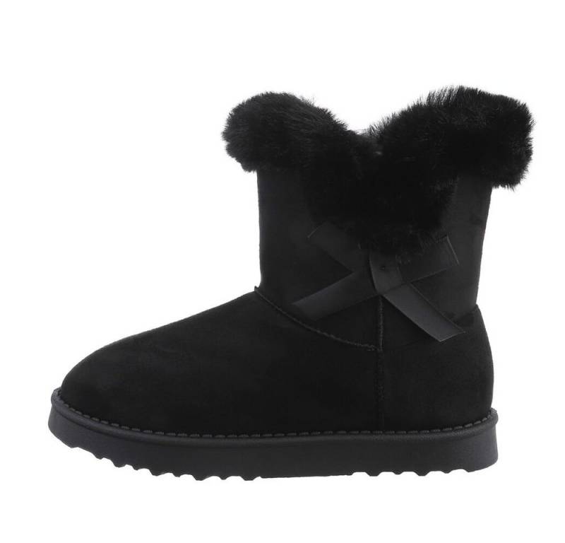 Ital-Design Damen Snowboots Freizeit Snowboots (81440837) Flach Flache Stiefeletten in Schwarz von Ital-Design
