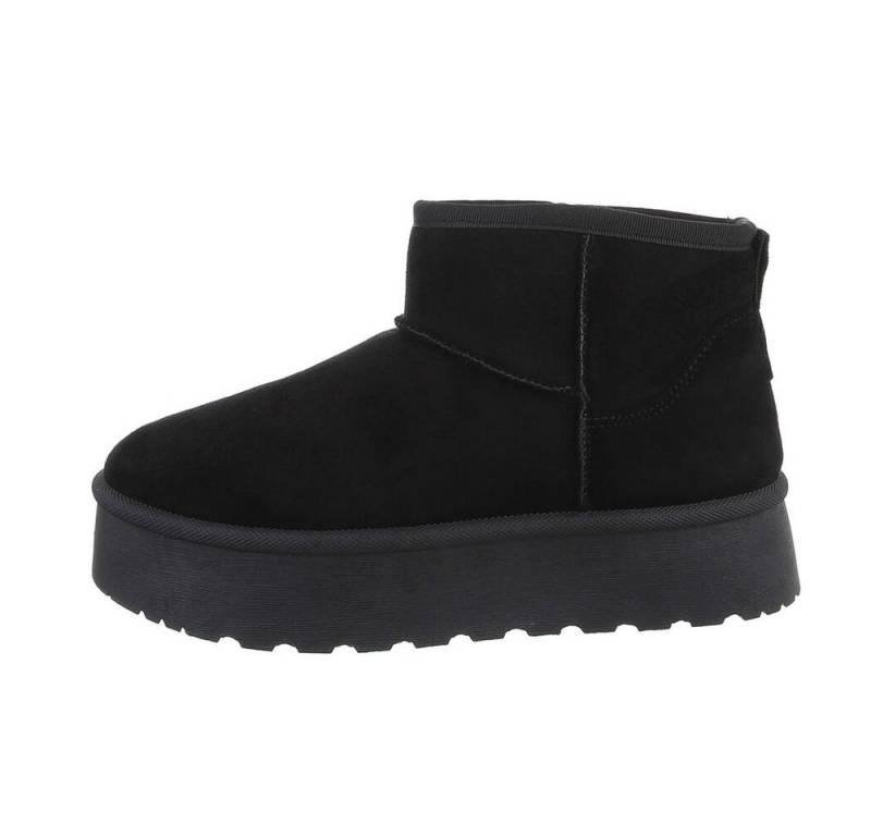 Ital-Design Damen Snowboots Freizeit Snowboots (84557013) Flach Stiefeletten in Schwarz von Ital-Design