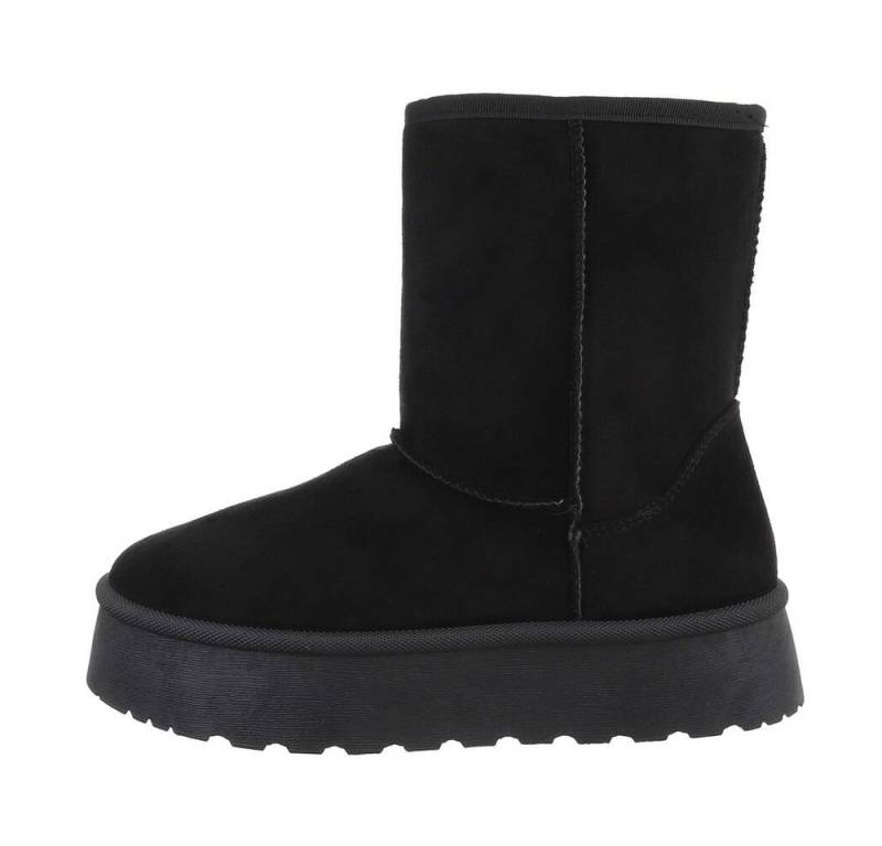 Ital-Design Damen Snowboots Freizeit Snowboots (84633857) Flach Plateaustiefeletten in Schwarz von Ital-Design