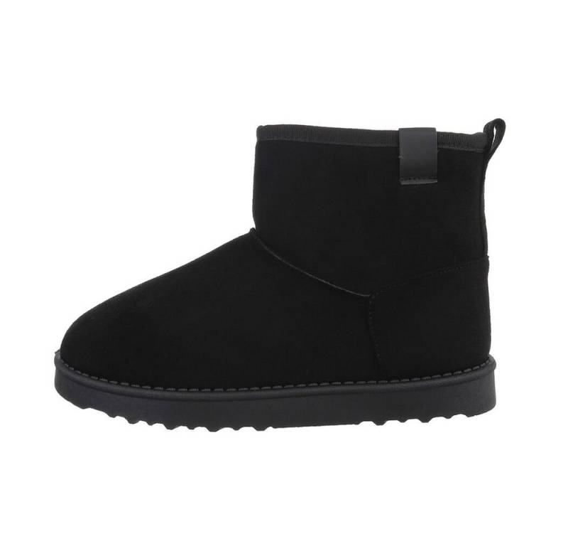 Ital-Design Damen Snowboots Freizeit Snowboots (84989683) Flach Flache Stiefeletten in Schwarz von Ital-Design