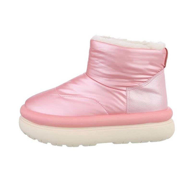 Ital-Design Damen Snowboots Freizeit Snowboots (85136746) Flach Plateaustiefeletten in Rosa von Ital-Design