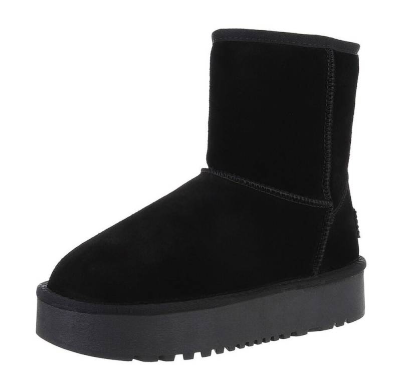 Ital-Design Damen Snowboots Freizeit Snowboots (87214421) Flach Plateaustiefeletten in Schwarz von Ital-Design
