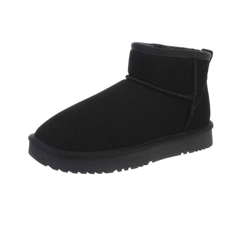 Ital-Design Damen Snowboots Freizeit Snowboots (87283920) Flach Flache Stiefeletten in Schwarz von Ital-Design