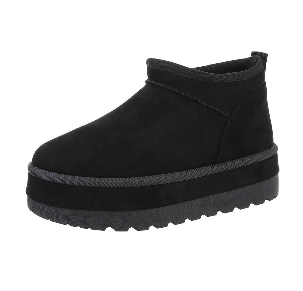 Ital-Design Damen Snowboots Freizeit Snowboots (87451908) Flach Stiefeletten in Schwarz von Ital-Design